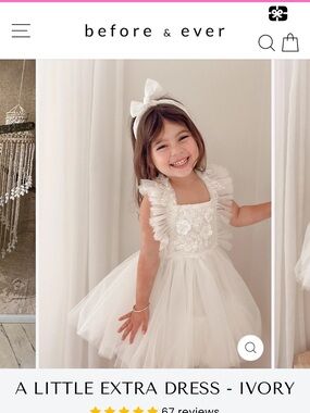 Before and ever flower girl dress 4t